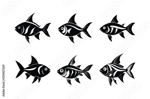 Prismcrest Tetra silhouette vector illustration