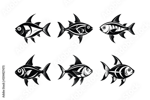Prismcrest Tetra silhouette vector illustration