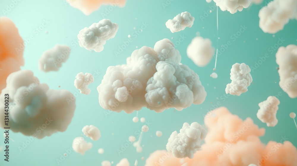 Abstract Colorful Clouds in a Dreamy Sky with Soft Focus and Delicate Light Effects Abstract Colorful Clouds in a Dreamy Sky with Soft Focus and Delicate Light Effects