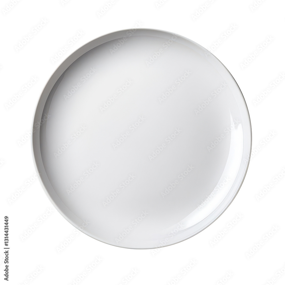 Minimalist white plate on a textured surface Minimalist white plate on a textured surface