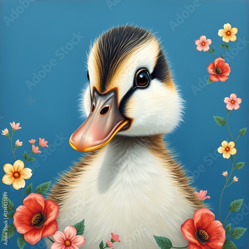 Cute duck illustration 