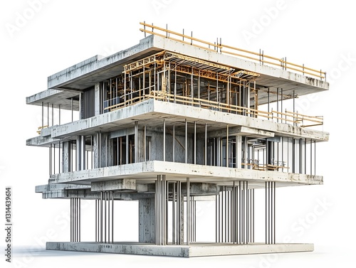 Futuristic Architectural Framework Exposing the Bones of a High Tech Real Estate Development