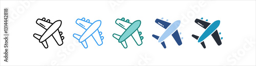 Plane Icon Set Multiple Style Collection 