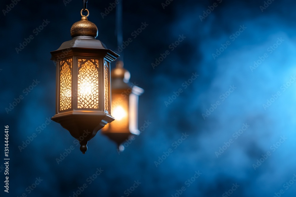 Decorative Lanterns Against Blue Haze Decorative Lanterns Against Blue Haze