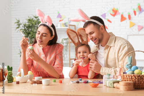 Happy family in bunny ears ...
