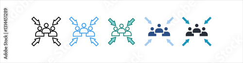 Gathering Icon Set Multiple Style Collection 