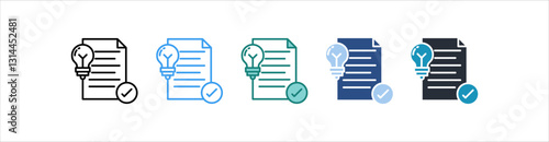 Conclusion Icon Set Multiple Style Collection 