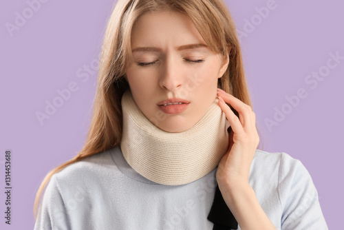 Injured young woman after a...