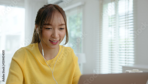 Future of workforce work hybrid anywhere workplace for Gen Z AI tech talent. Young adult asia people sit video call talk learn online telework or study MBA class at home happy smile digital nomad job. Free Download Future of workforce work hybrid anywhere workplace for Gen Z AI tech talent. Young adult asia people sit video call talk learn online telework or study MBA class at home happy smile digital nomad job. - GFXLoad