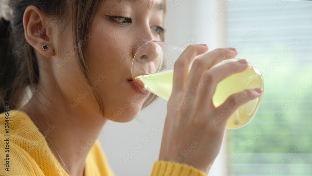 Happy fresh asia people young adult woman take skin care detox pill folic iron drinking diet zinc vit c d boost water for worker enjoy relax work at home desk. Herbal juice glass refresh immune system Happy fresh asia people young adult woman take skin care detox pill folic iron drinking diet zinc vit c d boost water for worker enjoy relax work at home desk. Herbal juice glass refresh immune system