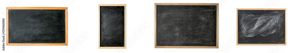 The image of an empty chalkboard, framed in wood and isolated against a transparent background, is suitable for educational and presentation themes and is offered in PNG The image of an empty chalkboard, framed in wood and isolated against a transparent background, is suitable for educational and presentation themes and is offered in PNG