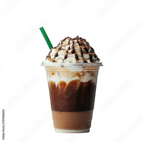 Starbucks Iced Mocha: Coffee Drink Image isolated on transparent background