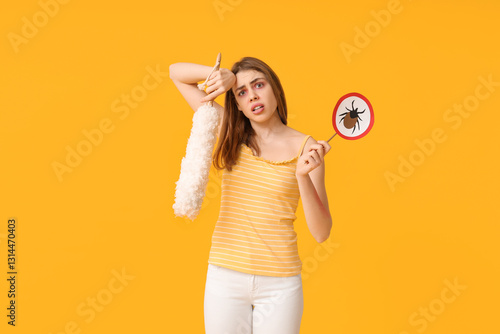 Woman with pp-duster and mi...