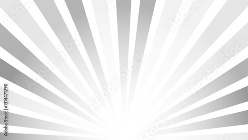 Abstract sunshine gray background. White Gray sunburst glowing background for template, banner, poster business social media advertising.
