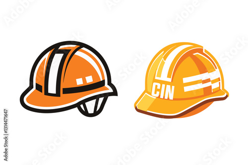Construction helmet icon hard hat worker safety