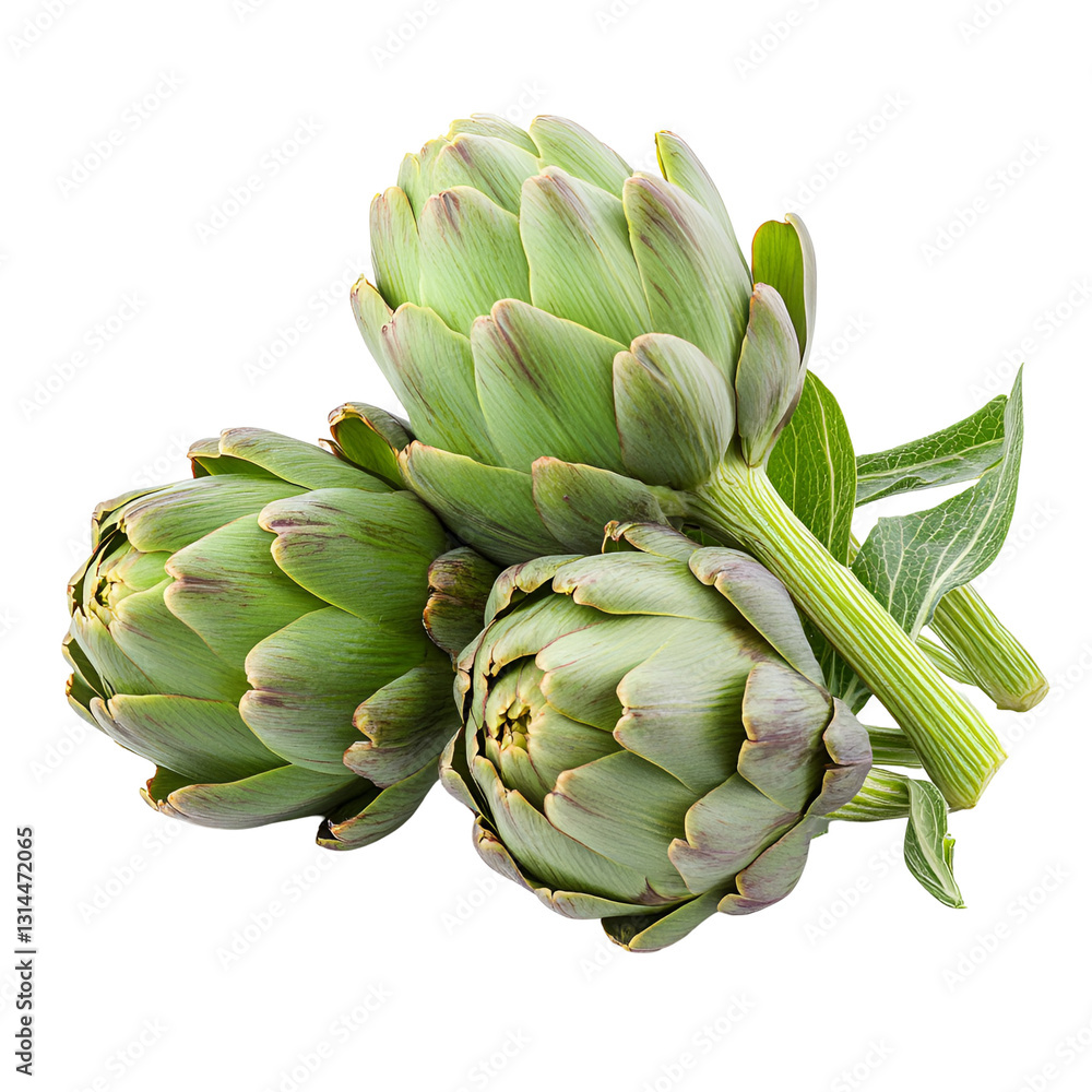 Fototapeta premium Fresh Green Artichokes Culinary Delights, Healthy Eating, Vibrant Produce