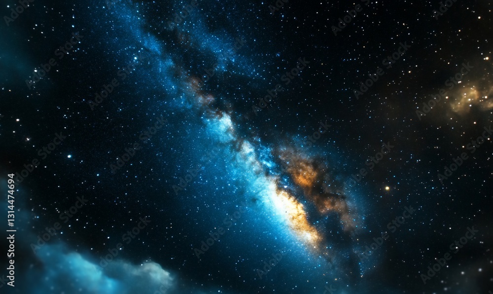 Fototapeta premium Vibrant Starfield Galaxy Cosmic Space