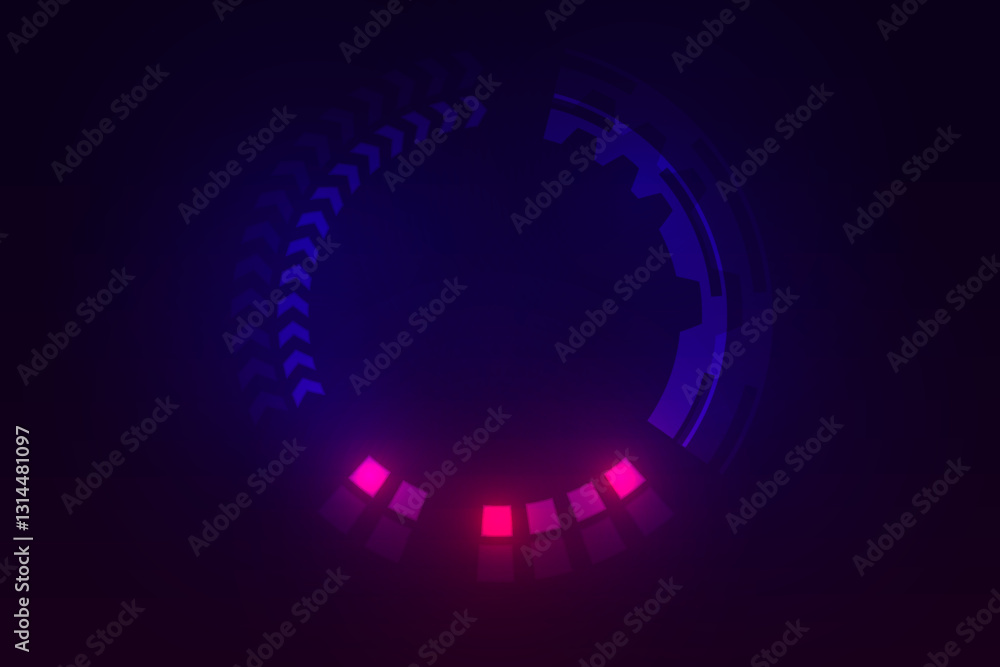 Futuristic technology abstract background. Neon light portal, light lines. Futuristic technology abstract background. Neon light portal, light lines.