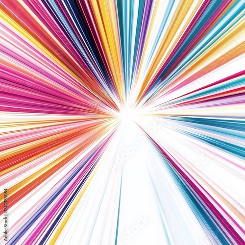 Wallpaper Mural Vibrant Abstract Art with Expanding Colorful Light
 Torontodigital.ca