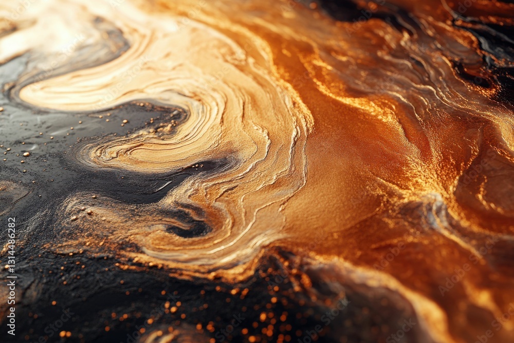 Fototapeta premium Slurry: Liquid Copper Mining at NSW Australia Mine