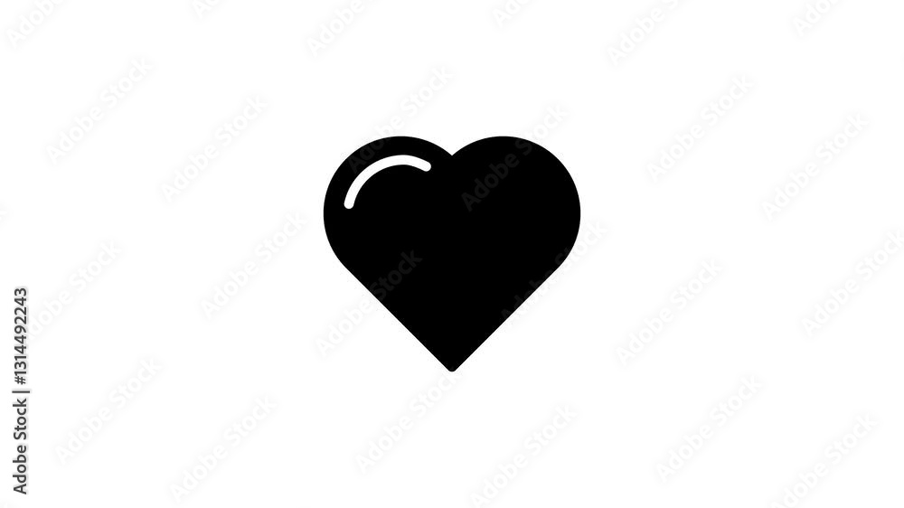Minimalist solid-style love heart icon animation with smooth motion and seamless loop. Ideal for expressing affection, likes, favorites, emotions, and IJI and UX elements Minimalist solid-style love heart icon animation with smooth motion and seamless loop. Ideal for expressing affection, likes, favorites, emotions, and IJI and UX elements
