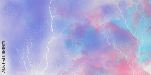 Thunder, lightnings and rain on a stormy summer night in black and white. Lightning bolts in the sky at night. Different lightning bolts isolating on black.  Bright light flare and sparks .
