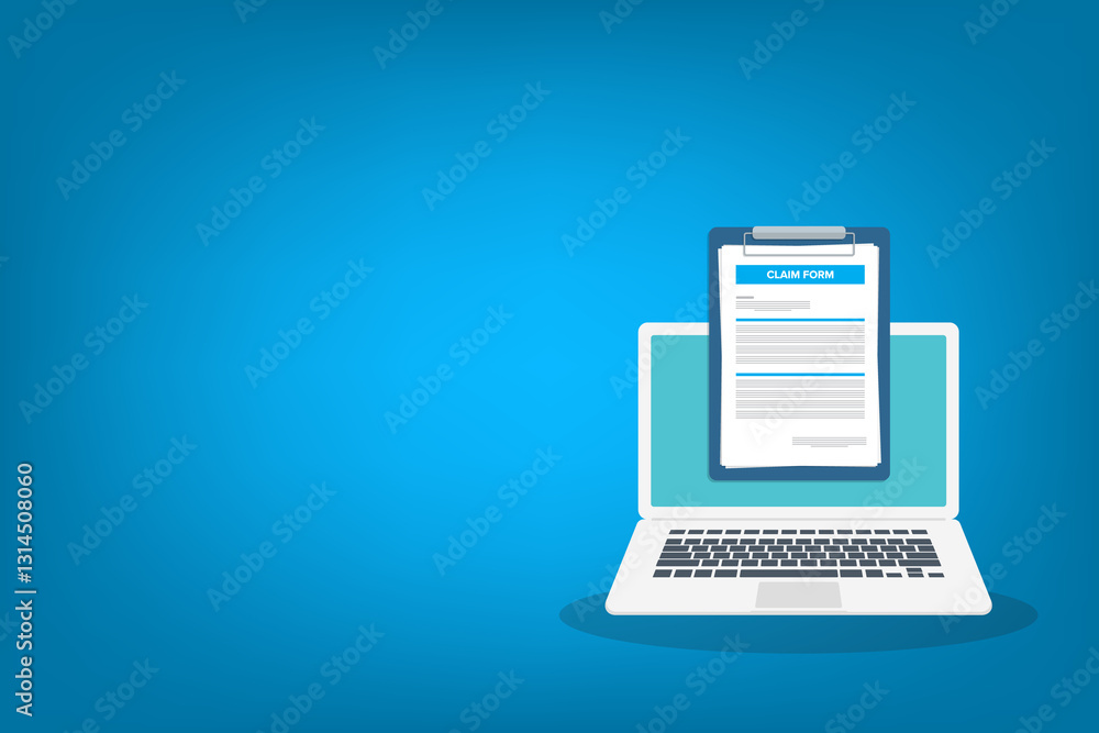 Clipboard claim form. Check list. Online claim form. Clipboard claim form. Check list. Online claim form.