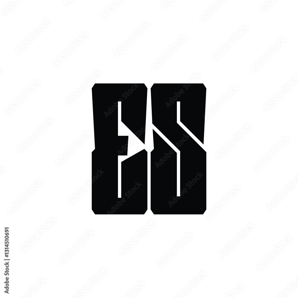 ES monogram logo design letter text name symbol monochrome logotype alphabet character simple logo ES monogram logo design letter text name symbol monochrome logotype alphabet character simple logo