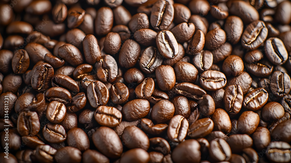 Close Up Of Freshly Roasted Dark Brown Coffee Beans With Rich Texture And Aromatic Flavor Ideal For Background Image Close Up Of Freshly Roasted Dark Brown Coffee Beans With Rich Texture And Aromatic Flavor Ideal For Background Image