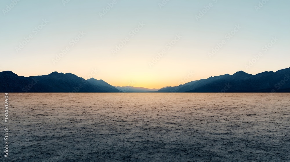 Stunning Landscape Photo of Mountains & Desert at Sunset or Sunrise with Warm Hues and Clear Sky Stunning Landscape Photo of Mountains & Desert at Sunset or Sunrise with Warm Hues and Clear Sky