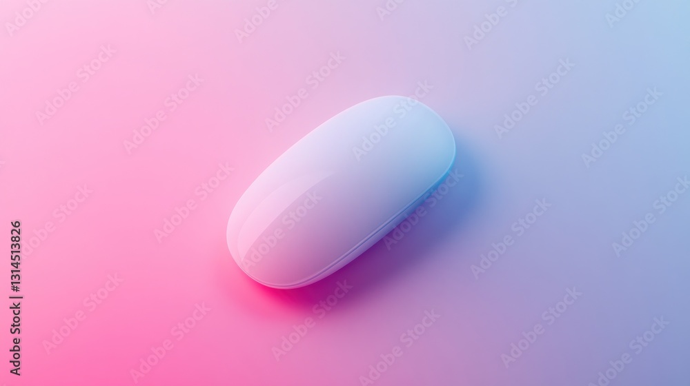 A smooth, white, oval object on a gradient background A smooth, white, oval object on a gradient background