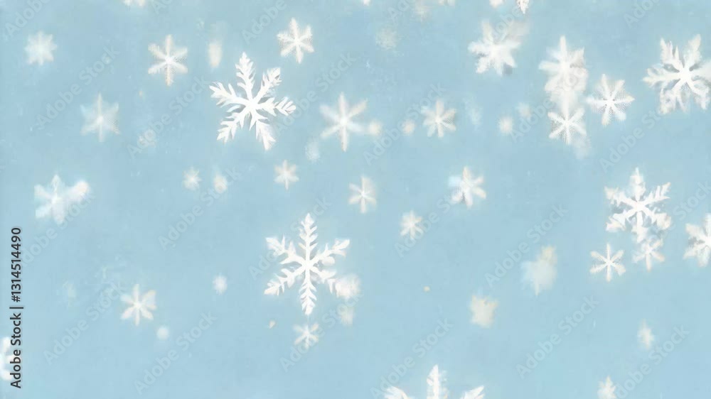 Delicate snowflakes on blue animated overlay, transparent 4K video, alpha channel, ProRes 4444 Delicate snowflakes on blue animated overlay, transparent 4K video, alpha channel, ProRes 4444