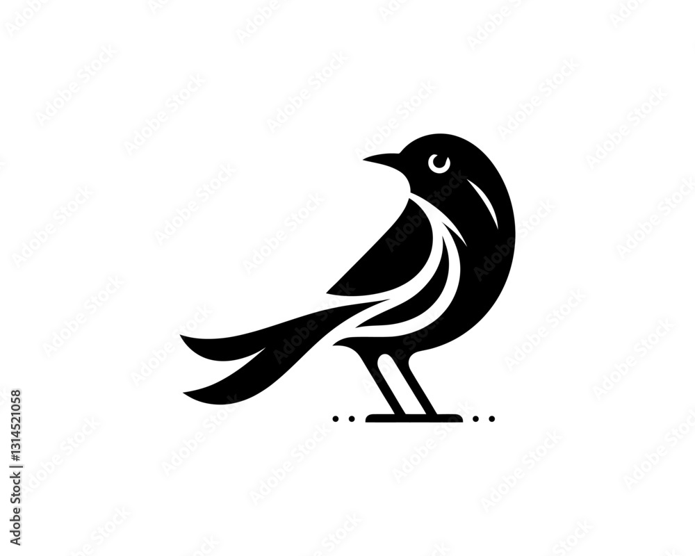 Fototapeta premium Flying bird logo design icon symbol vector illustration.