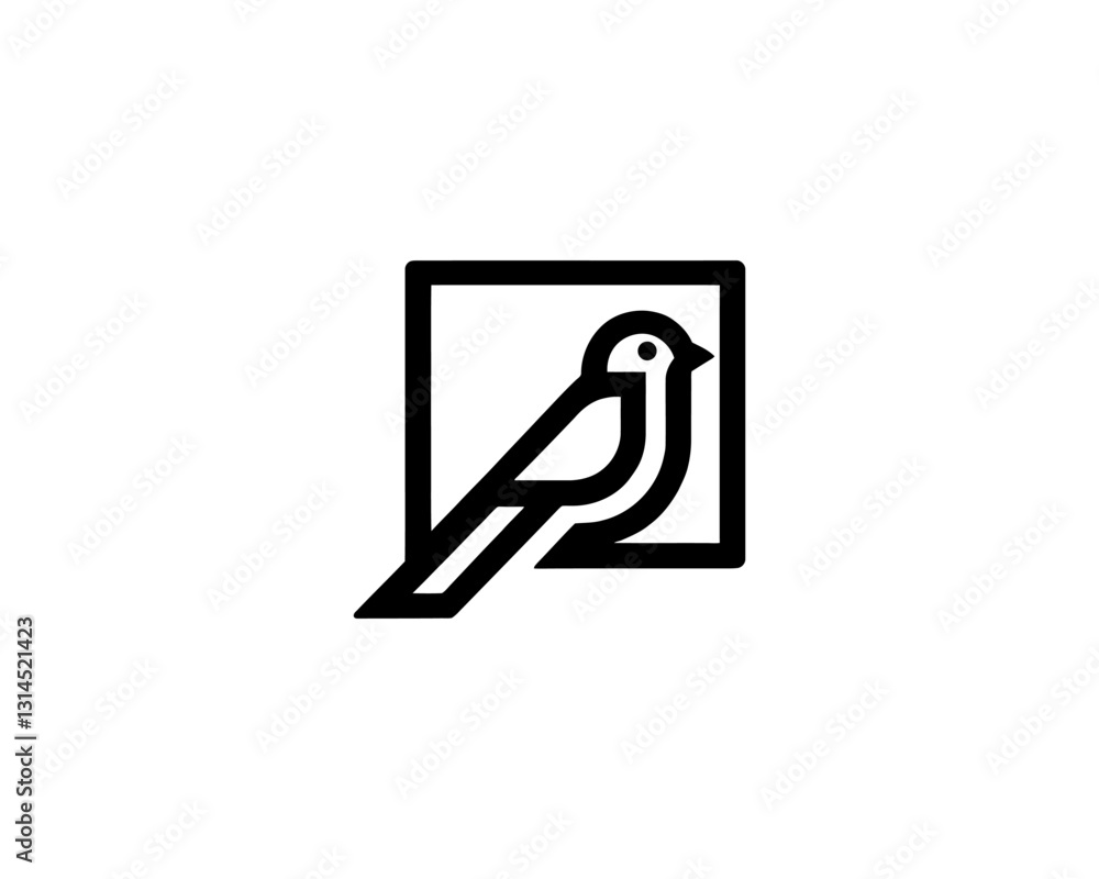 Flying bird logo design icon symbol vector illustration. Flying bird logo design icon symbol vector illustration.