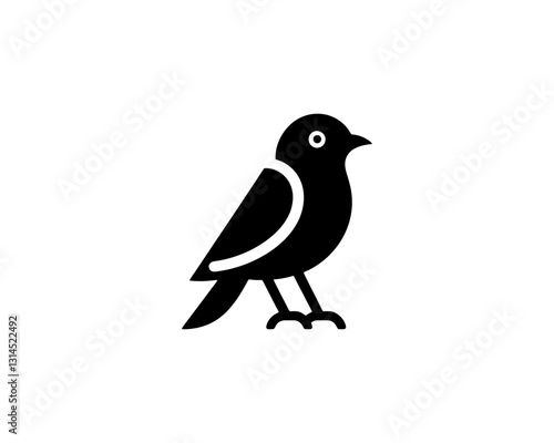 Flying bird logo design icon symbol vector illustration.