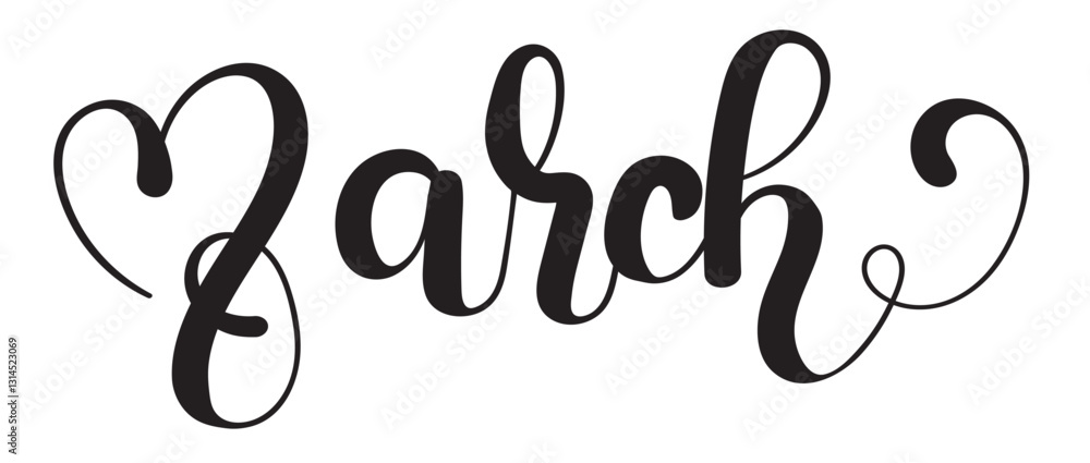 Hello MARCH. March month text hand lettering with ornaments. Illustration march
Hello MARCH. March month text hand lettering with ornaments. Illustration march