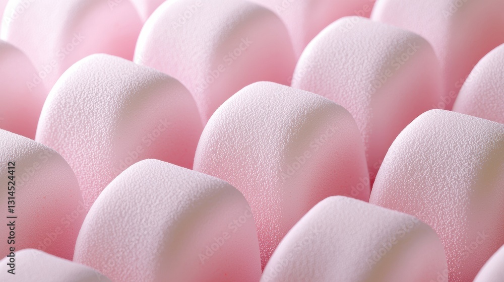 Fototapeta premium Soft pink marshmallow layers a plush textured delight