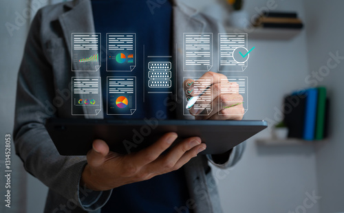 business documents and reports in the cloud or online database