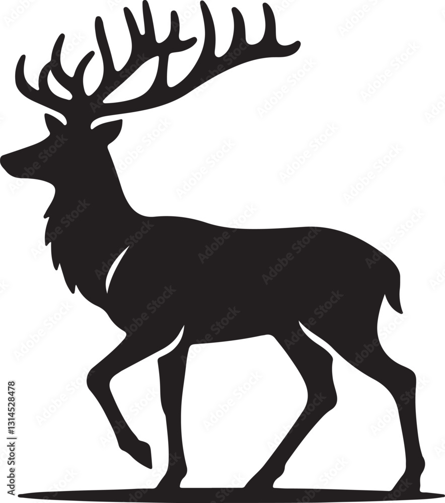 Obraz premium deer silhoutte vector
