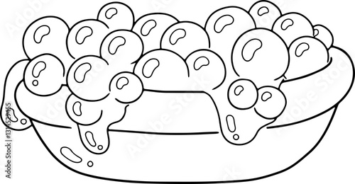 outline baby bathtube