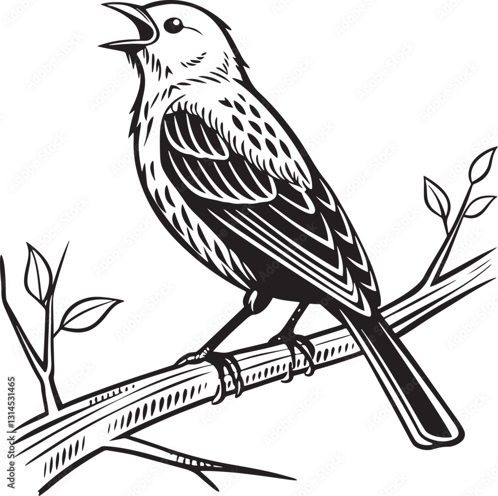 bare throated bellbird bird silhouette vector illustration bare throated bellbird bird silhouette vector illustration