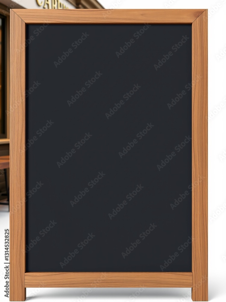 Elegant Blackboard Framed in Natural Wood Surrounded by Soft Lighting and Cozy Classroom Atmosphere Elegant Blackboard Framed in Natural Wood Surrounded by Soft Lighting and Cozy Classroom Atmosphere