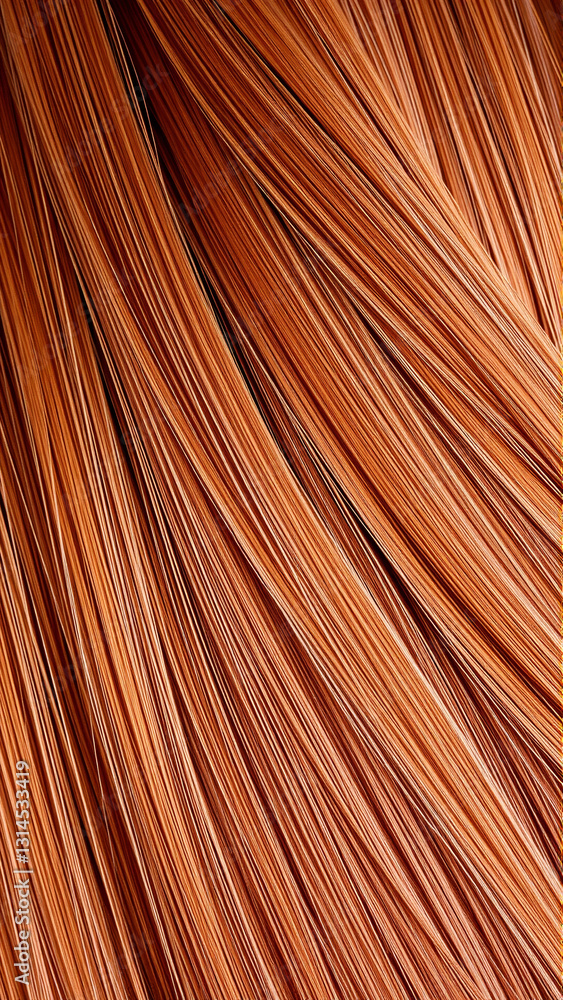 Naklejka premium Texture of beautiful red hair