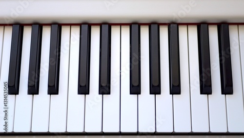 Cuadro en lienzo Piano keys close-up. Octave