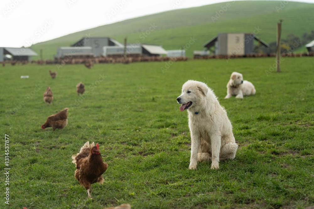 poultry farm with red chickens poultry farm with red chickens