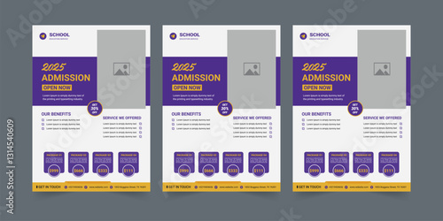 Kids back to school education admission flyer, Print ready school admission flyer poster layout. school admission flyer design template. junior school promotion poster leaflet design