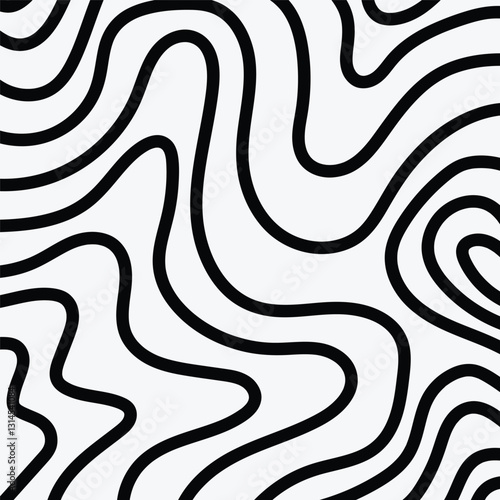 Seamless Curved bold Lines Pattern
