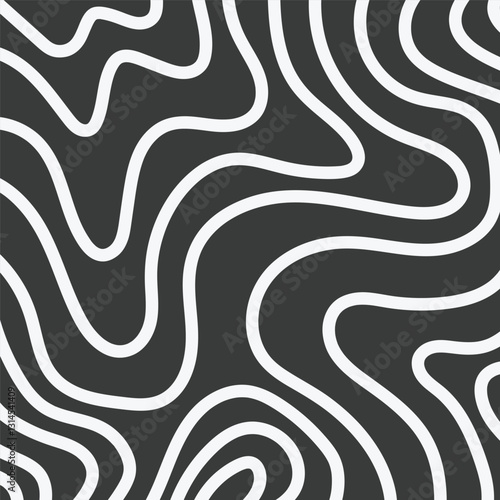 Seamless Curved bold Lines Pattern
