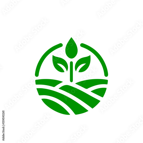 modern and minimalist agriculture and farming logo 
