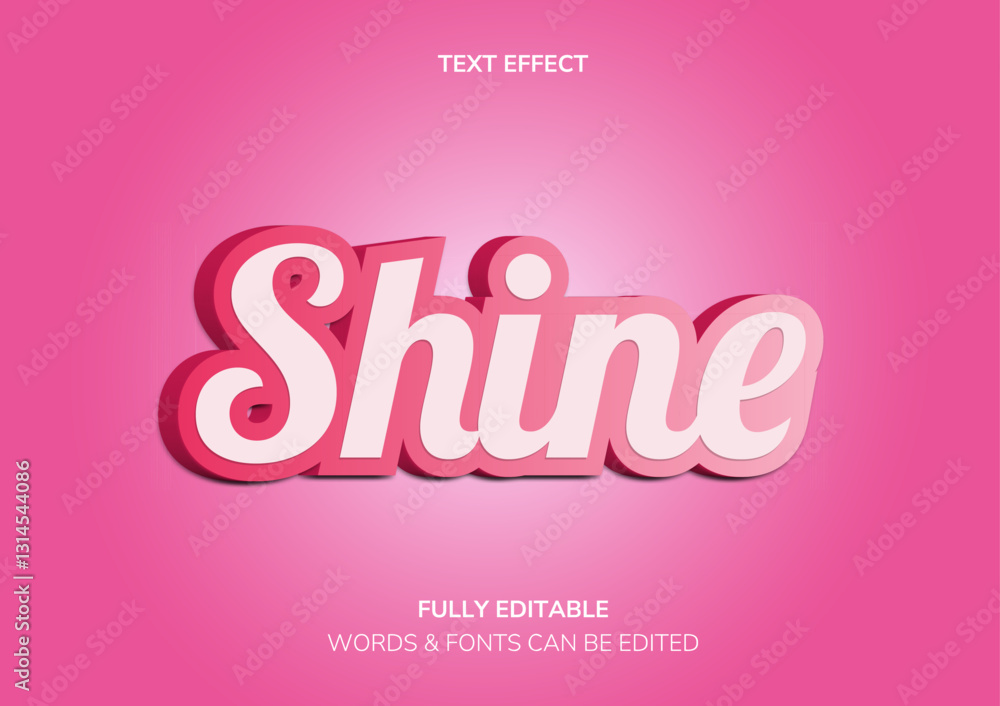 Brilliant Typography: Editable Shine Text Effect in a Pink Glow Brilliant Typography: Editable Shine Text Effect in a Pink Glow